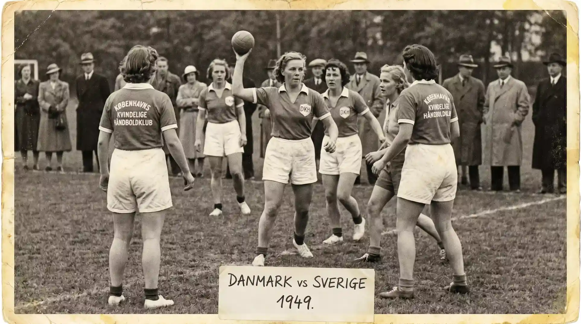 Historisk billede af dansk kvindehåndbold fra sportens tidlige år