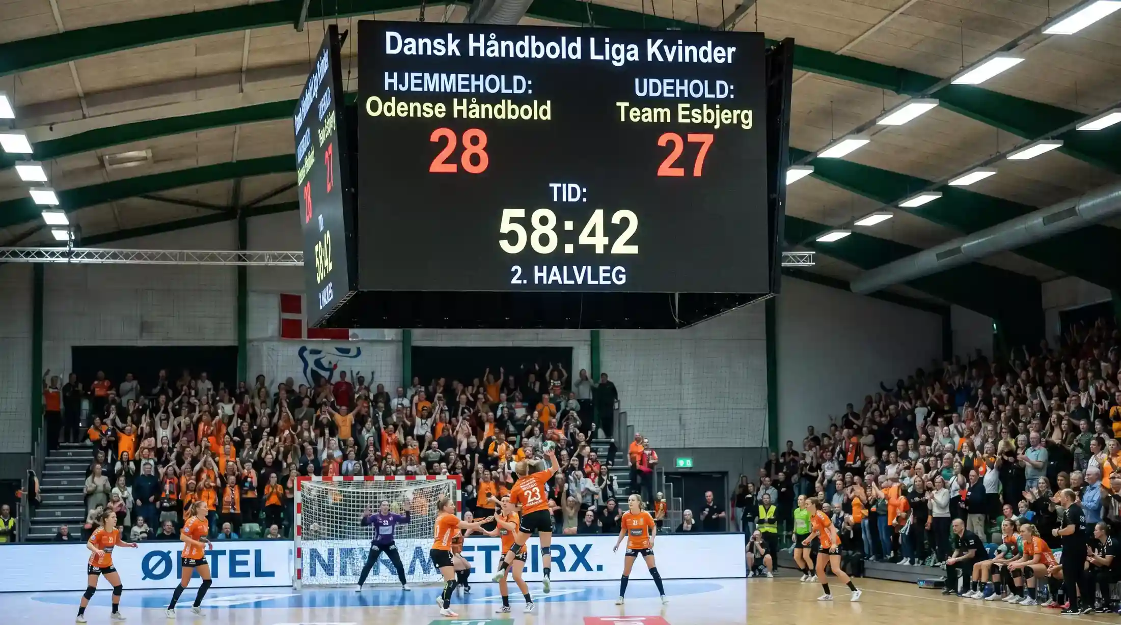 Tabel over Kvindeligaen der illustrerer pointforskelle mellem top og bund
