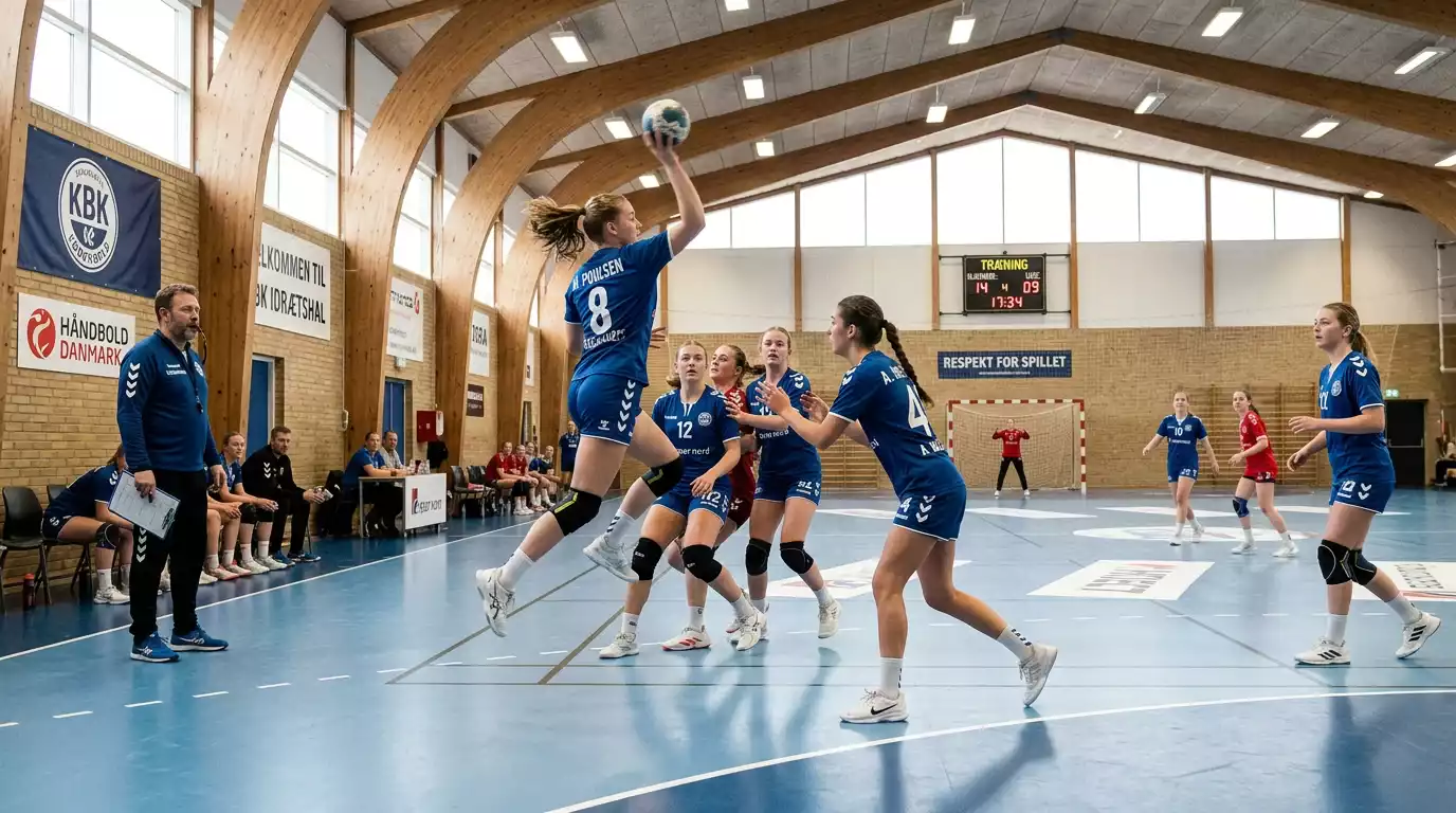 Unge danske kvindehåndboldspillere på ungdomslandsholdet